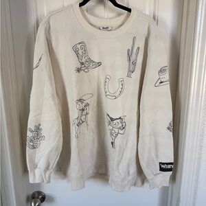Wrangler Off-White Western Graphic Sweatshirt